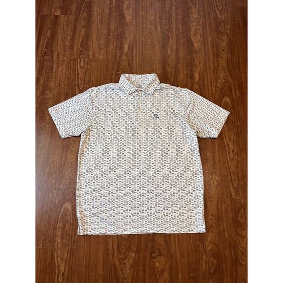 Rhoback Men's Golf Cart & Alligator Performance Polo T-Shirt Large - Picture 1 of 4